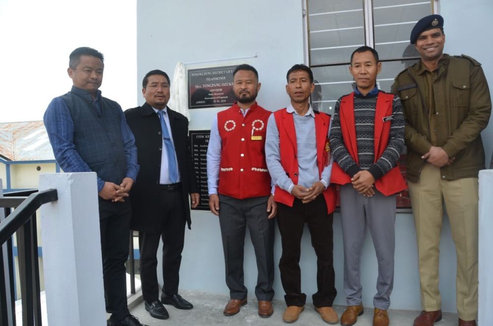 Advisor Tongpang Ozükum after inaugurating the Mokokchung District GB Hall at Sangtemla ward, Mokokchung on February 20.